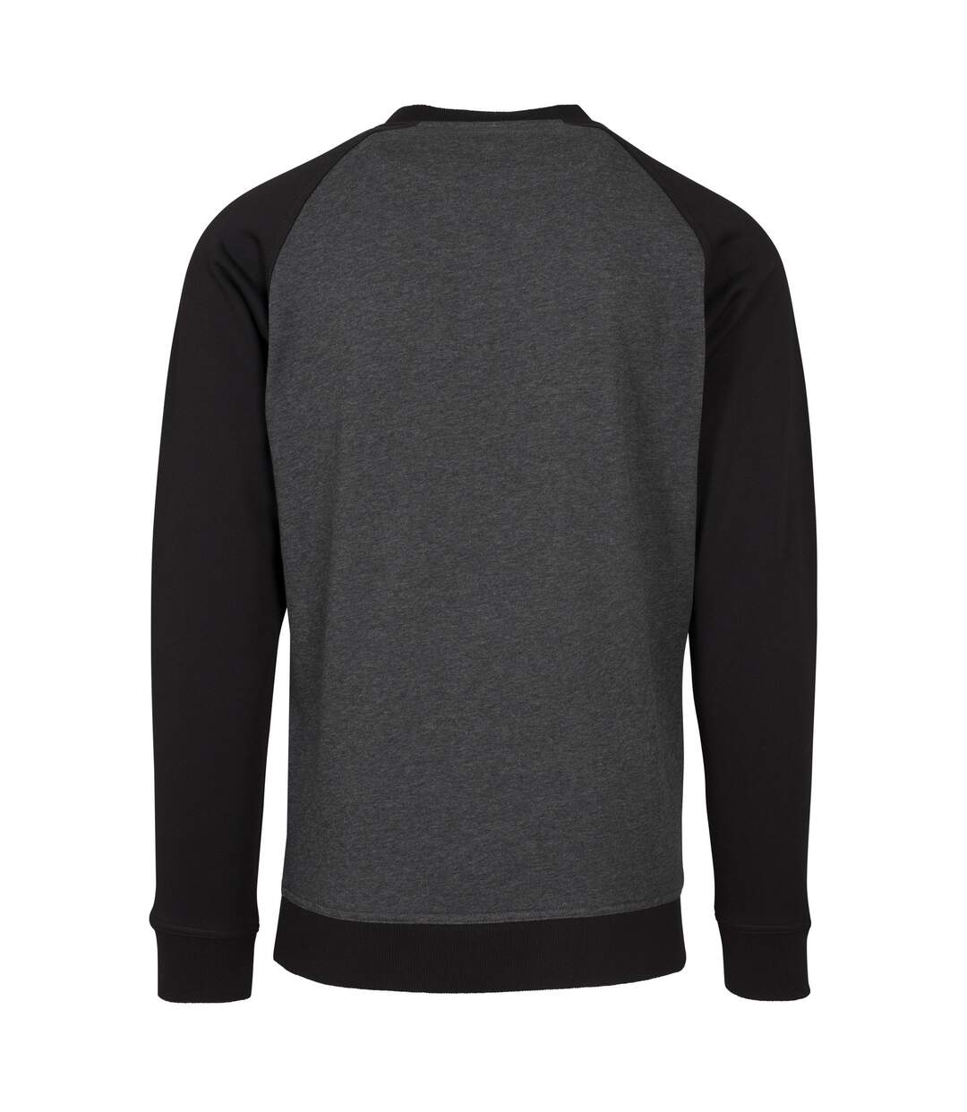 T-shirt Manches Raglan Homme Charbon Noir Chiné Build Your Brand-2