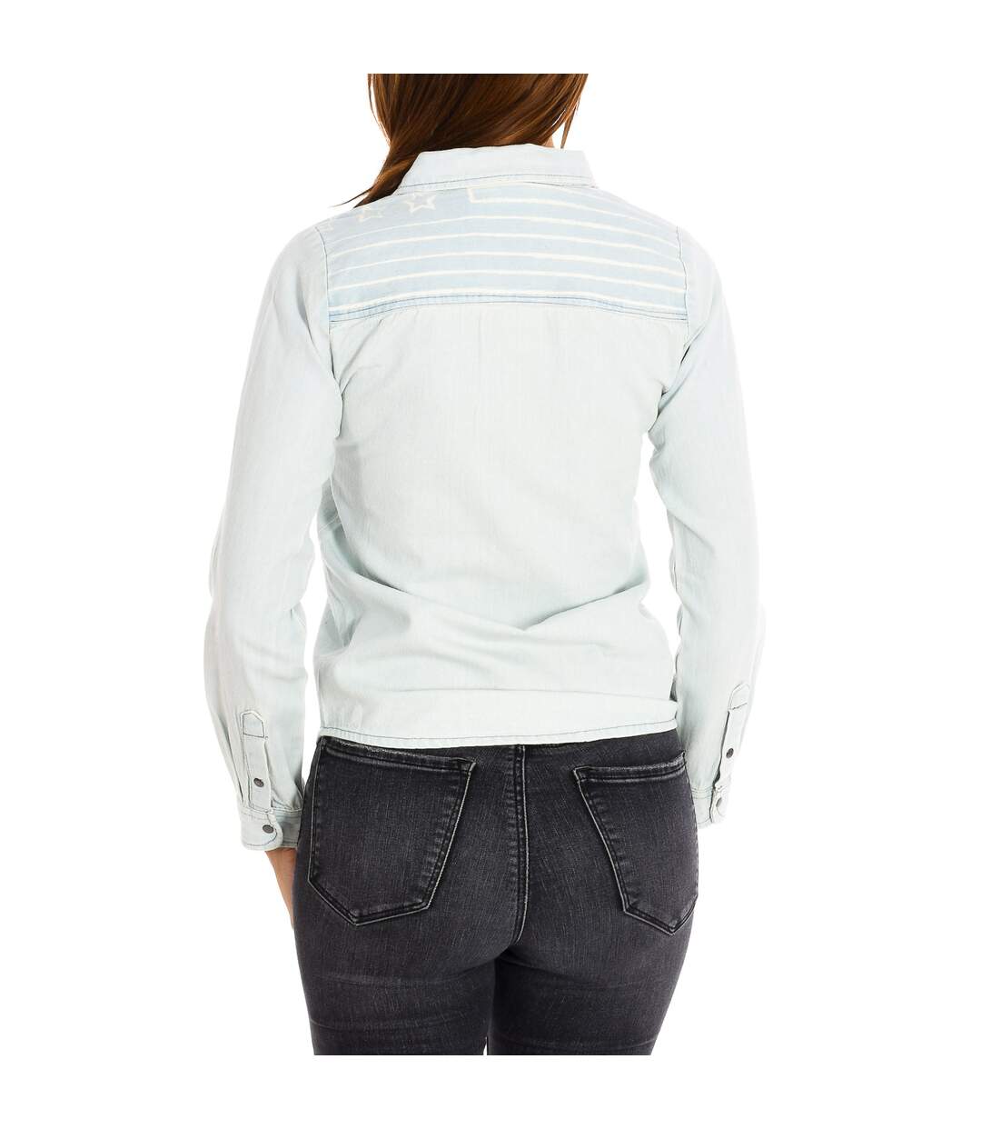 Women's long-sleeved denim shirt 8381-3