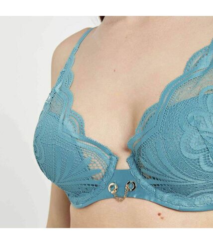 Soutien-gorge ampliforme coque moulée bleu Laura