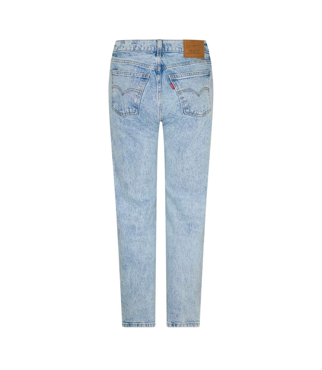 Womens/ladies Denim Mid Rise Straight Jeans Light Blue Levis-2