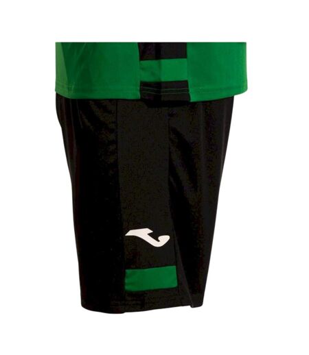 Mens Regular Football Kit Set Black Green Joma