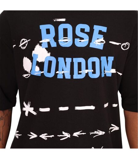 T-shirt Motif/style Graffiti Homme Noir Rose London