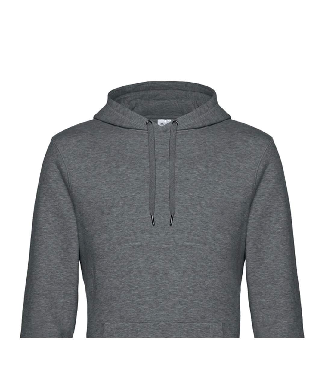 Mens king hoodie mid grey heather B&C