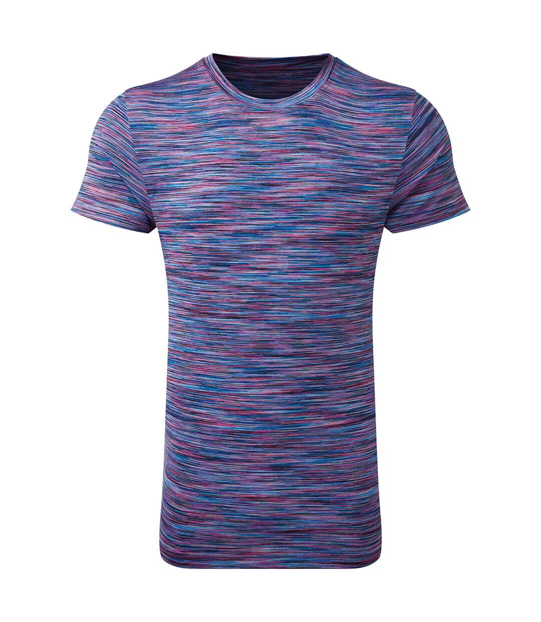 Unisex Adult Space Dye Performance T-shirt Pink Blue TriDri-2