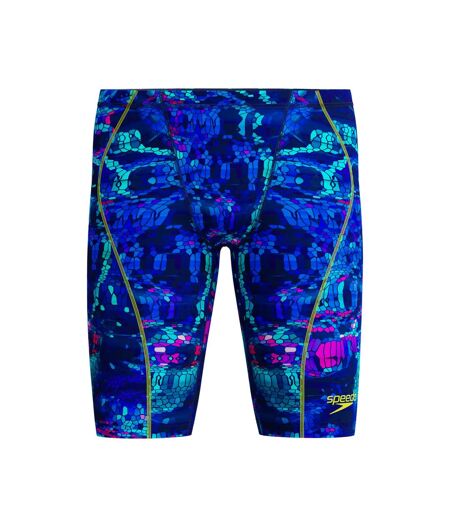 Mens Fastskin Hyperspark Mosaic Jammer Shorts Blue Pink Speedo