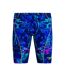 Mens Fastskin Hyperspark Mosaic Jammer Shorts Blue Pink Speedo-1