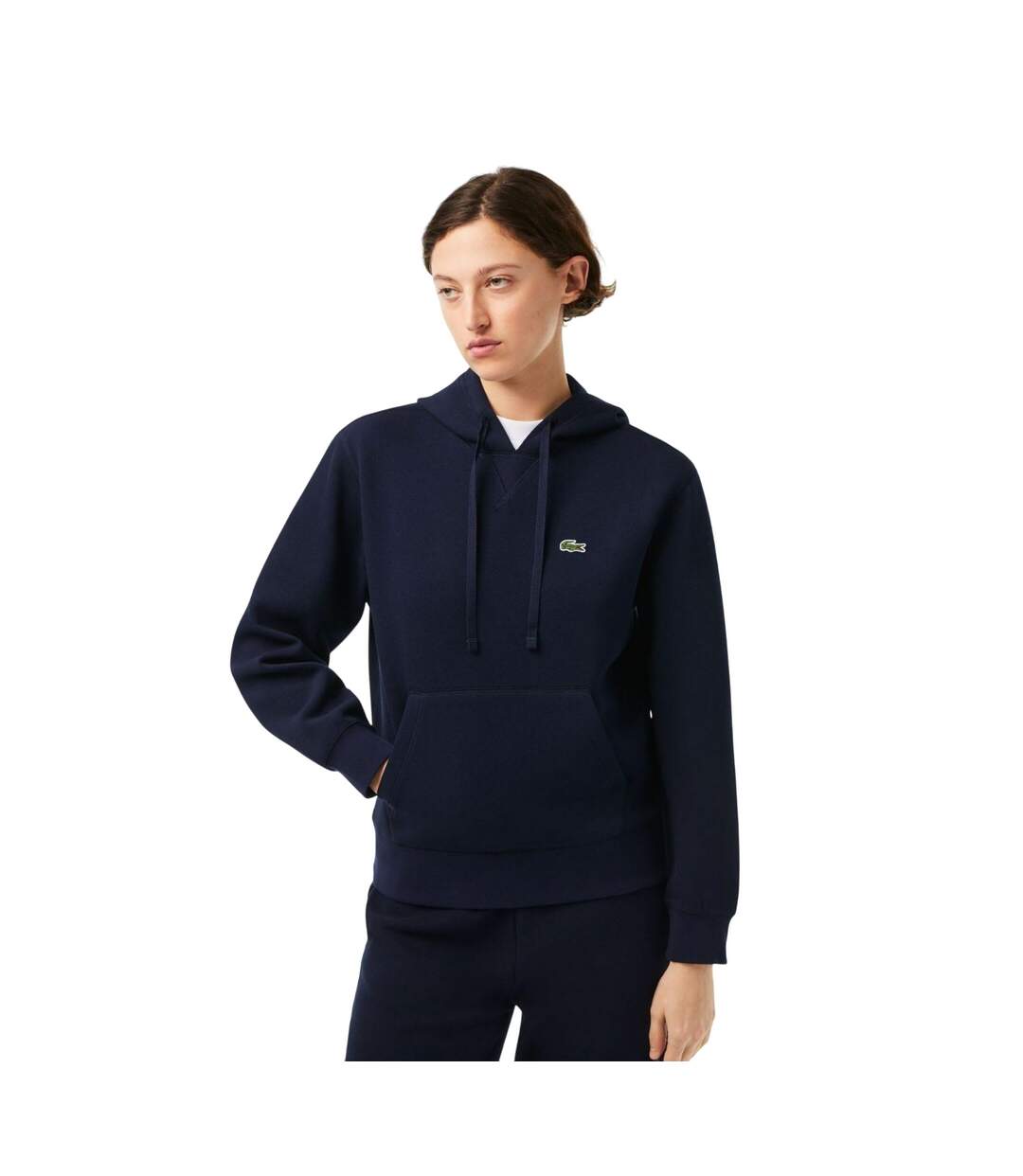 Sweat À Capuche Femme Bleu Marine Lacoste-1