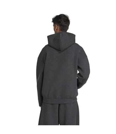Mens Z.n.e. Premium Full Zip Hoodie Black Melange Adidas