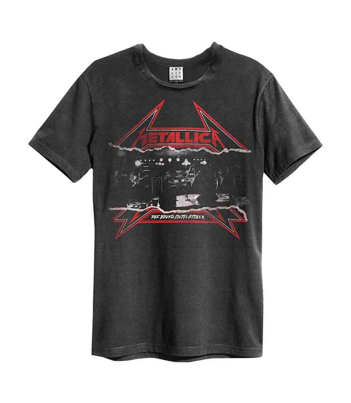 Amplified - T-shirt YOUNG METAL ATTACK - Adulte (Gris foncé) - UTGD259