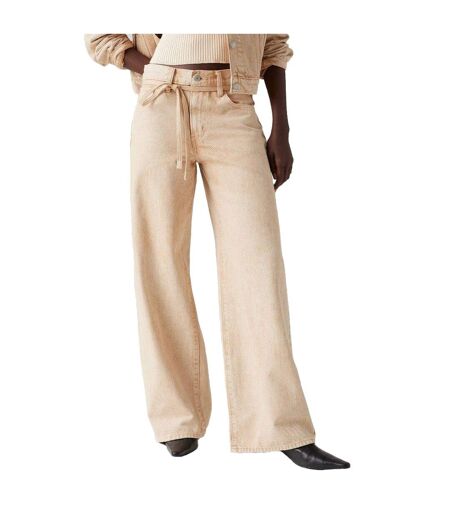 Womens/ladies Wide Leg Jeans Dark Khaki Levis