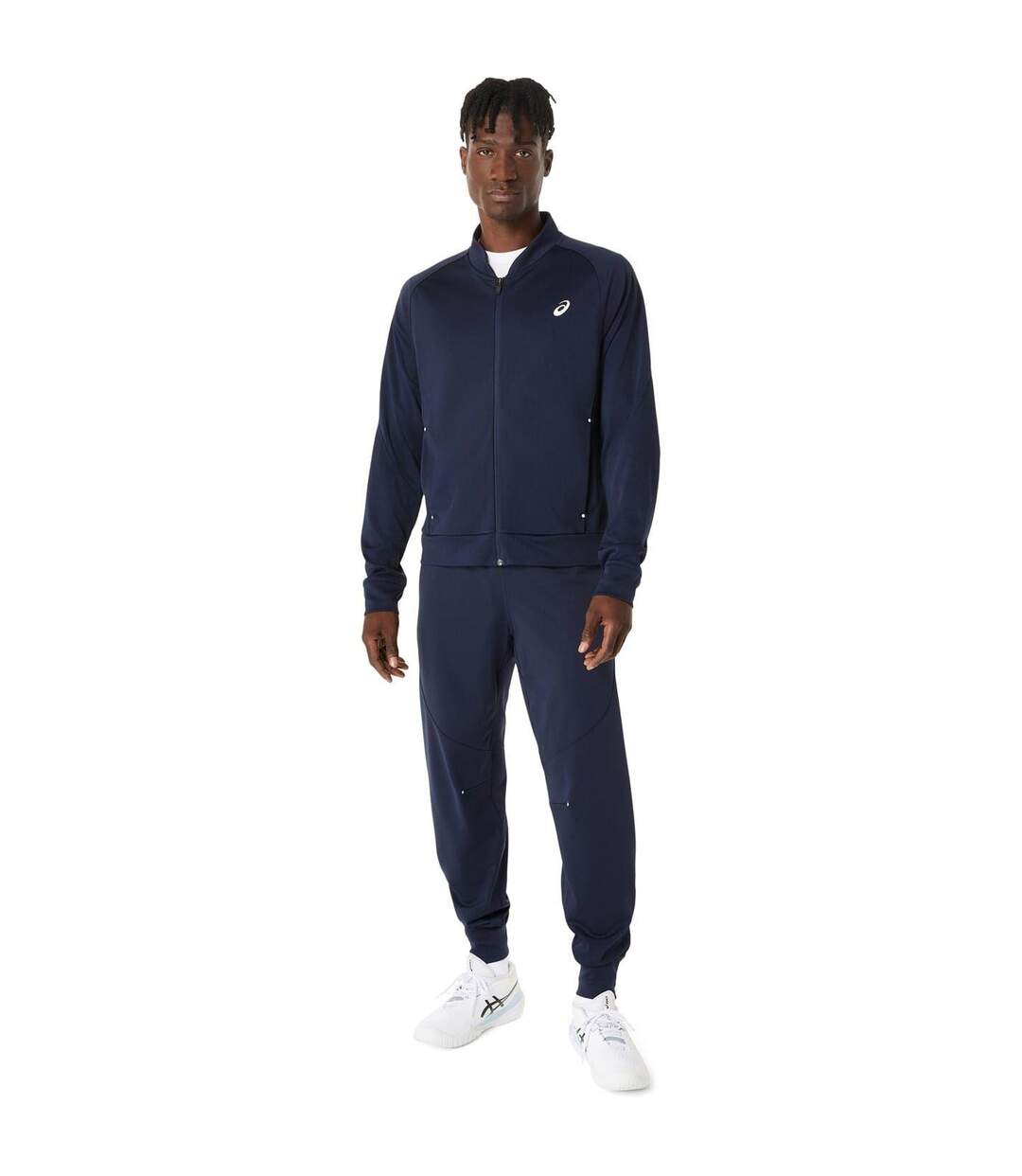 Mens Court Warm Up Tracksuit Top Midnight Blue Asics-2