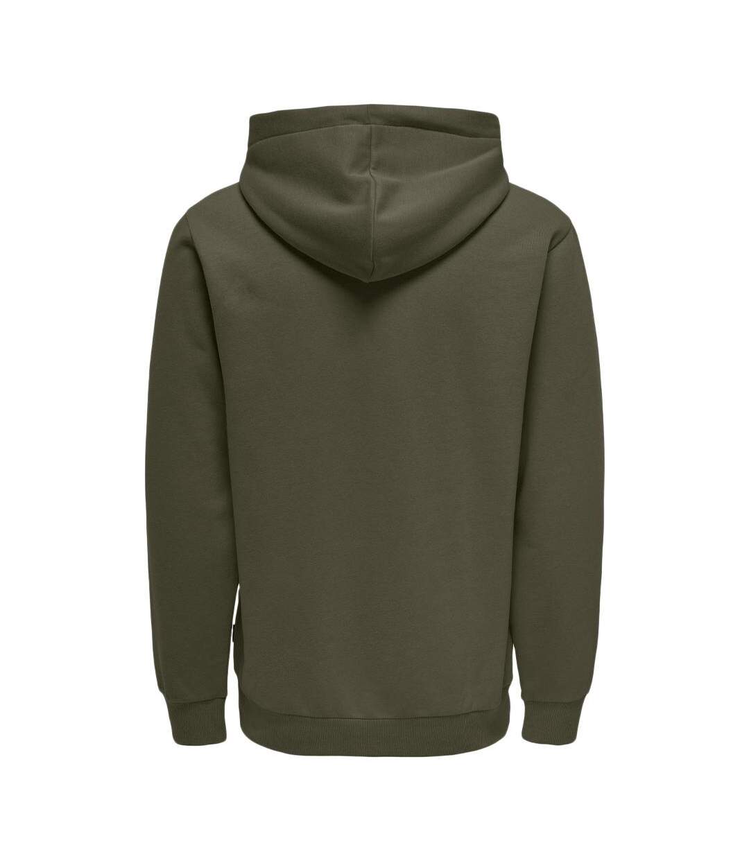 Sweat à capuche marron homme only & sons ceres - l-3