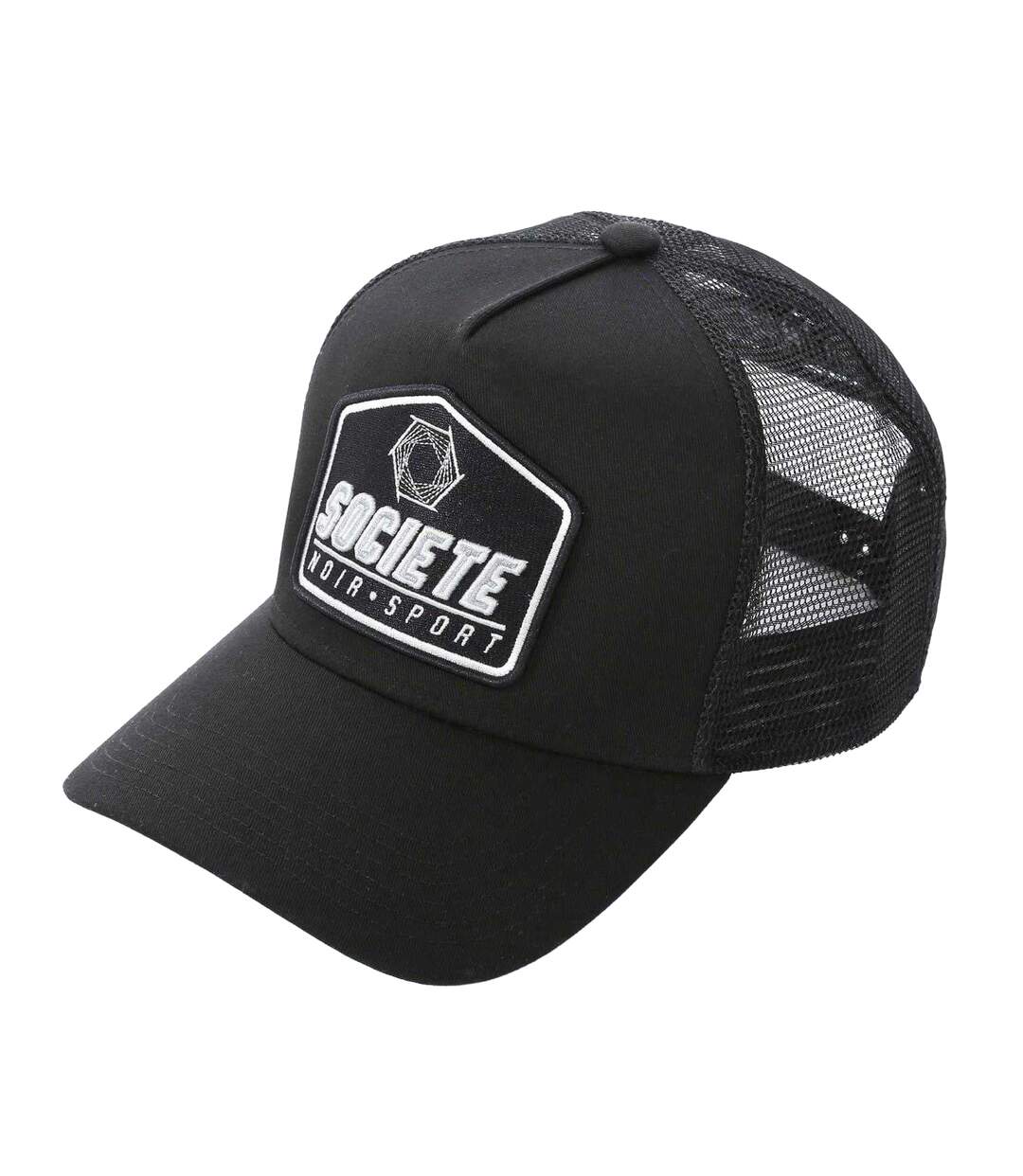 Casquette Trucker Sport Motif/style Logo Plate Noir Gris Societe Noir-1
