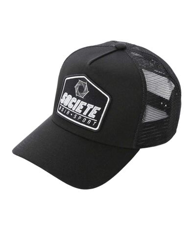 Casquette Trucker Sport Motif/style Logo Plate Noir Gris Societe Noir