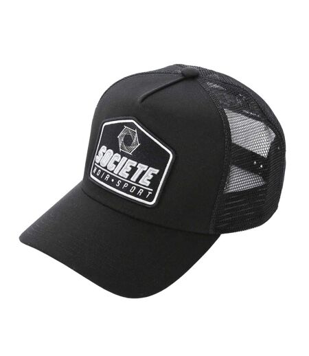 Casquette Trucker Sport Motif/style Logo Plate Noir Gris Societe Noir