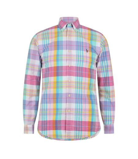 Mens Plaid Button-down Shirt Pink White Pastel Green Ralph Lauren