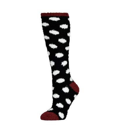 Dublin Unisex Adult Cosy Dotted Boot Socks (Black/White) - UTWB2046