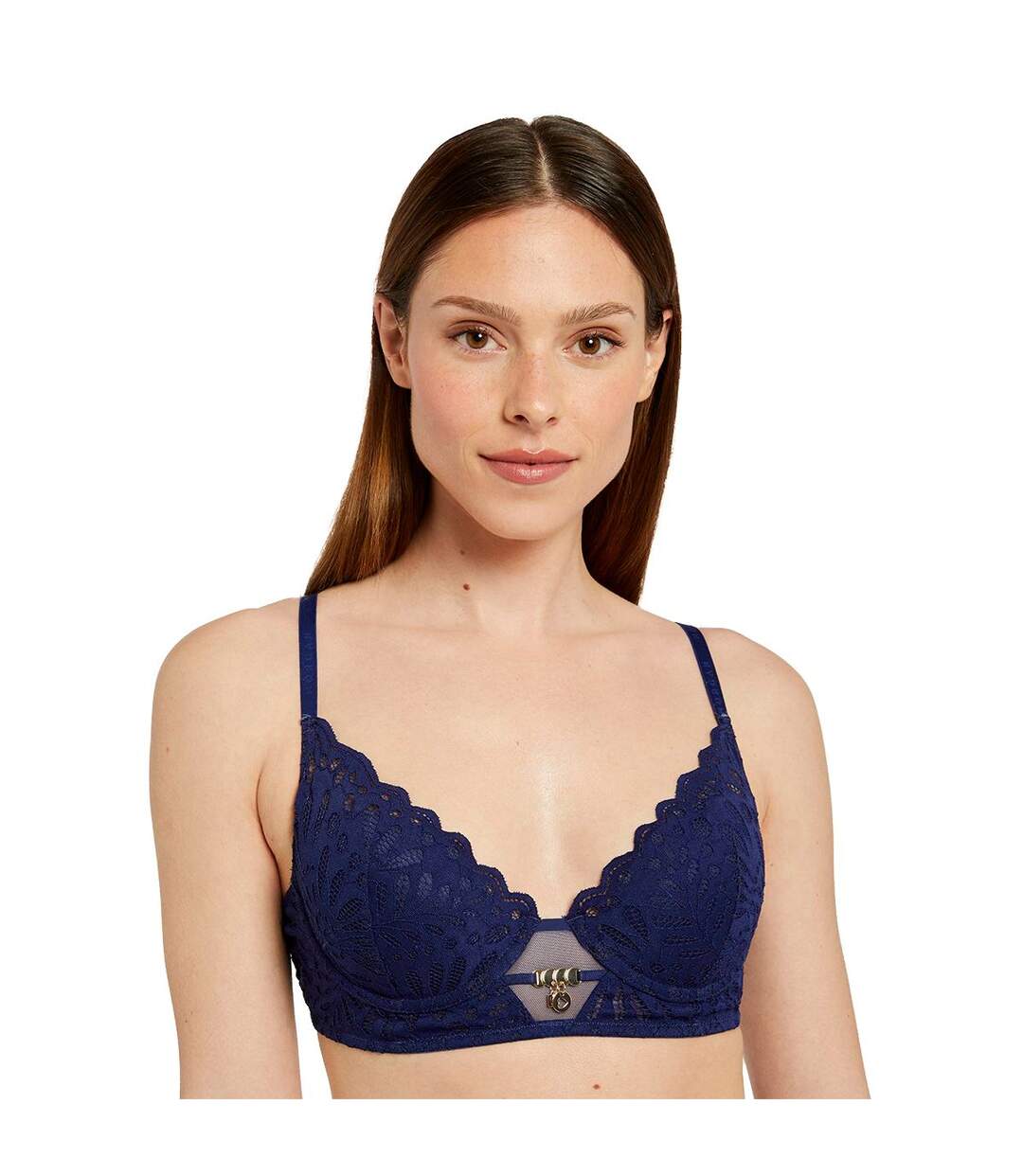 Soutien-gorge ampliforme coque moulée bleu marine Amélie-2