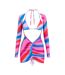 Womens/ladies Mesh Long-sleeved Mini Dress Multicoloured Missy Empire-2