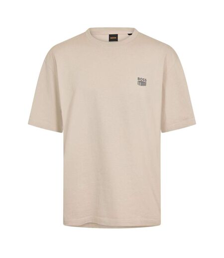 T-shirt Brutalism Homme Gris Clair Boss