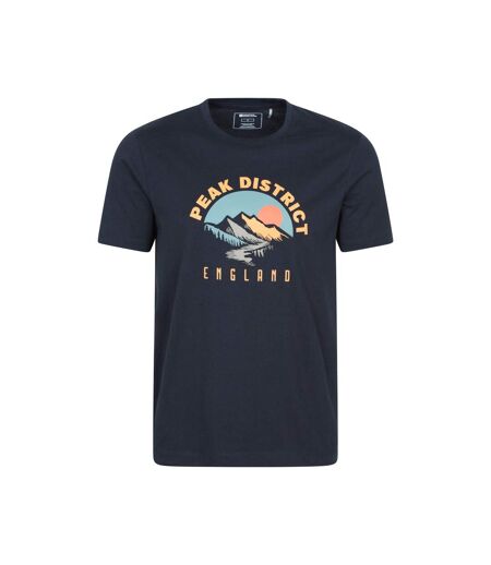 T-shirt Manches Courtes Peak District Homme Bleu Marine Mountain Warehouse