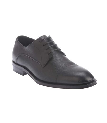 Mens Derrek Leather Derby Shoes Black Boss