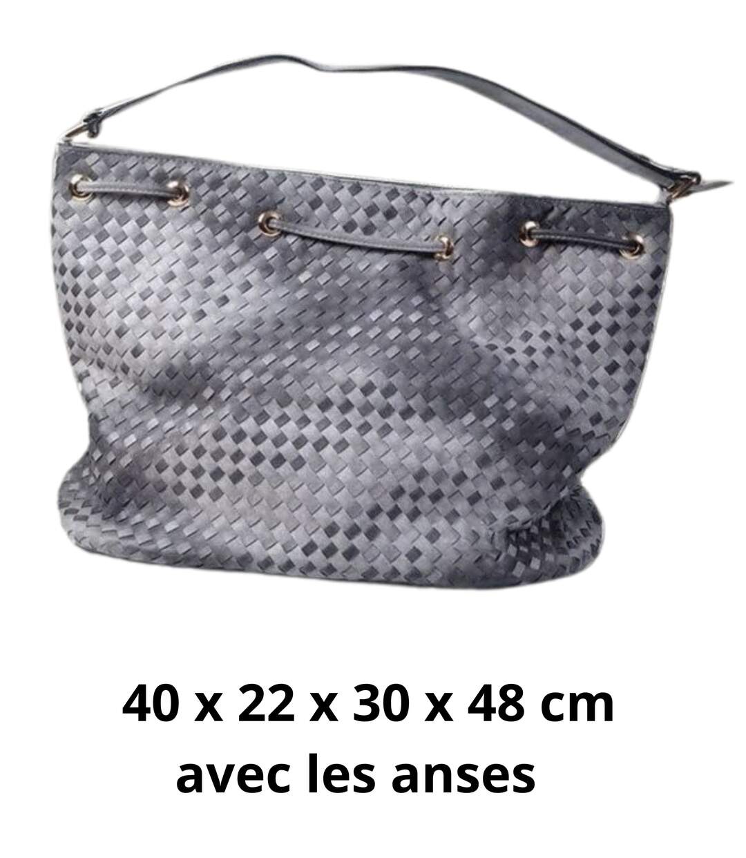 Sac à  main femme noir shopping grand format - Praticité et style-1