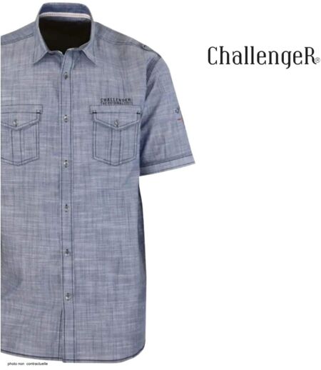 Chemisettes manches courtes CHALLENGER B3132A en coton texturé : le style baroudeur chic au confort absolu