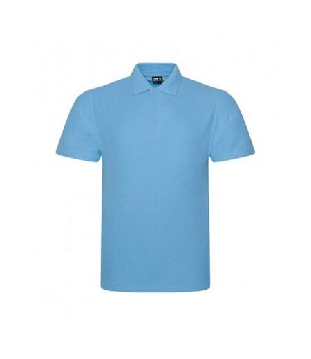 PRO RTX Mens Pro Pique Polo Shirt (Sky Blue)