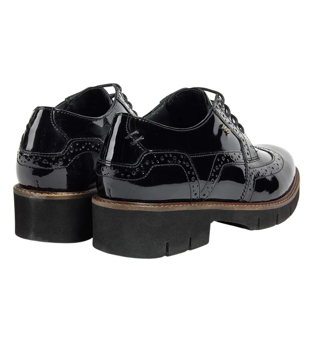 Womens/ladies Kacey Leather Brogues Black POD-2