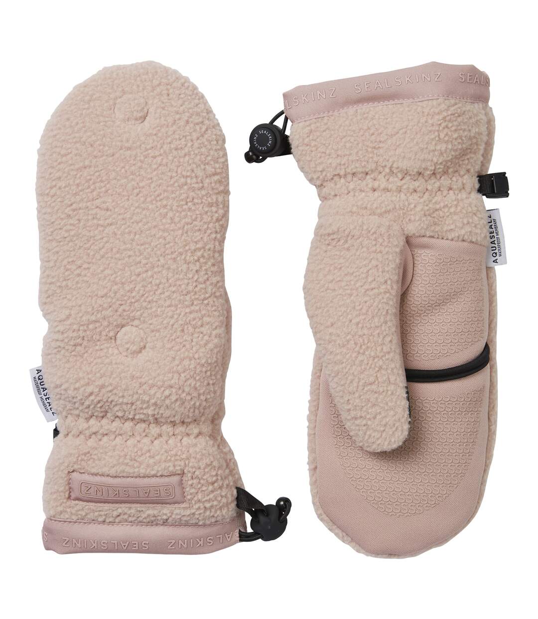 Windproof Sherpa Fleece Convertible Mitten for Men and Women-2