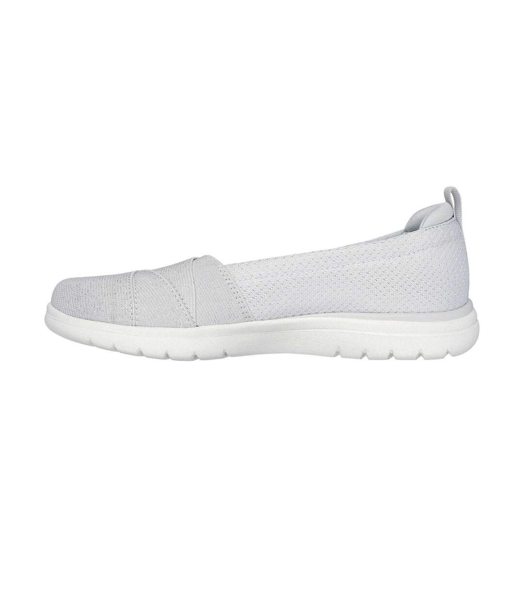 Womens/ladies Flex Slip-on Trainers Light Grey Skechers-2