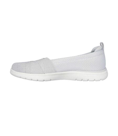 Womens/ladies Flex Slip-on Trainers Light Grey Skechers