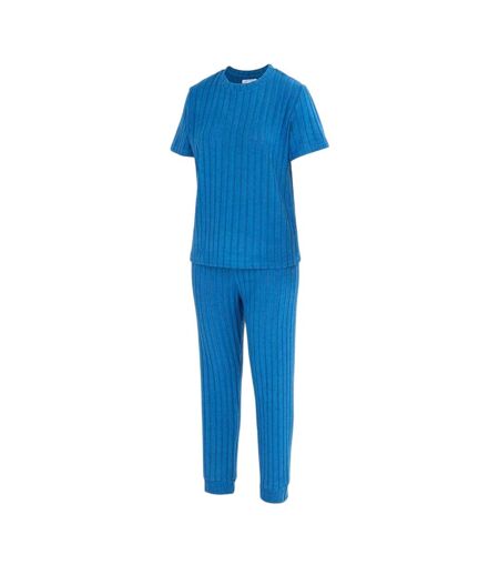 Ensemble De Pyjama Manches Courtes Femme Bleu Miso