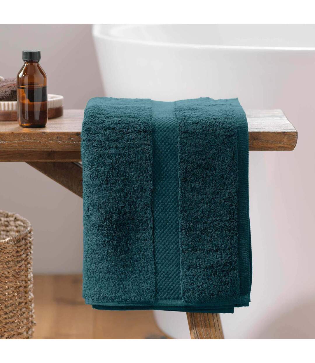 Serviette de Toilette Elegance 50x90cm Bleu-5