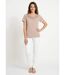 T-shirt macramé coton uni manches courtes-3