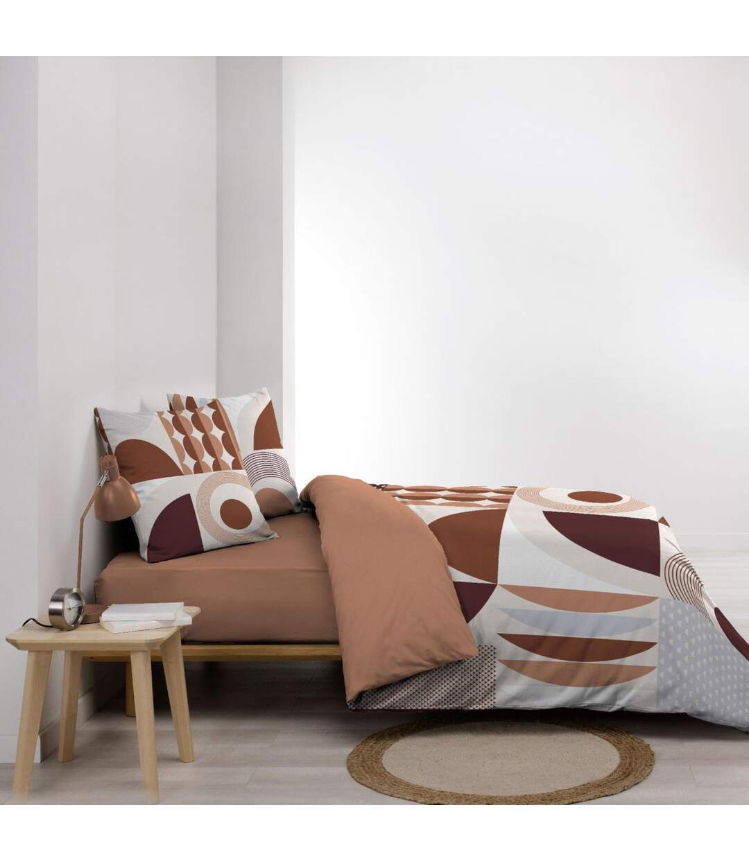 Parure de Lit 3 Pièces Gemma 240x220cm Terracotta-3