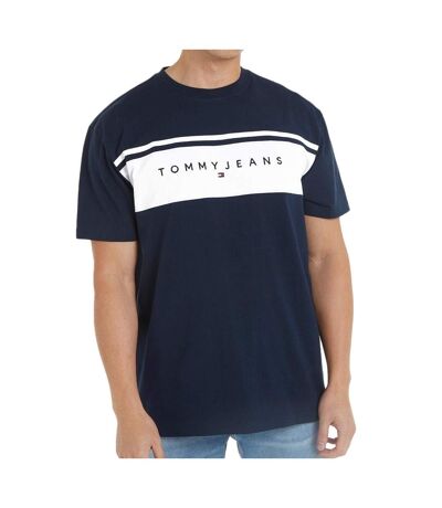 T-shirt Marine/Blanc Homme Tommy Hilfiger Linear - L