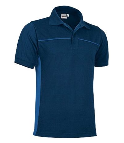 Polo bicolore - Homme - réf THUNDER - bleu marine et bleu roi