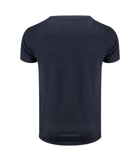 Mens Whailford V Neck T-shirt Navy James Harvest