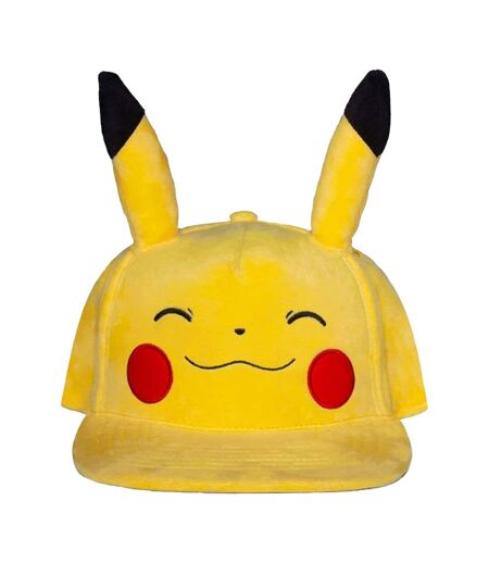 Casquette Ajustable Motif Pikachu Motif/style Smiley Jaune Pokemon