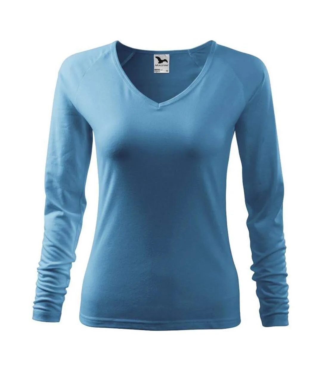 T-shirt Manches Longues Elegance Femme Bleu Clair Malfini-1