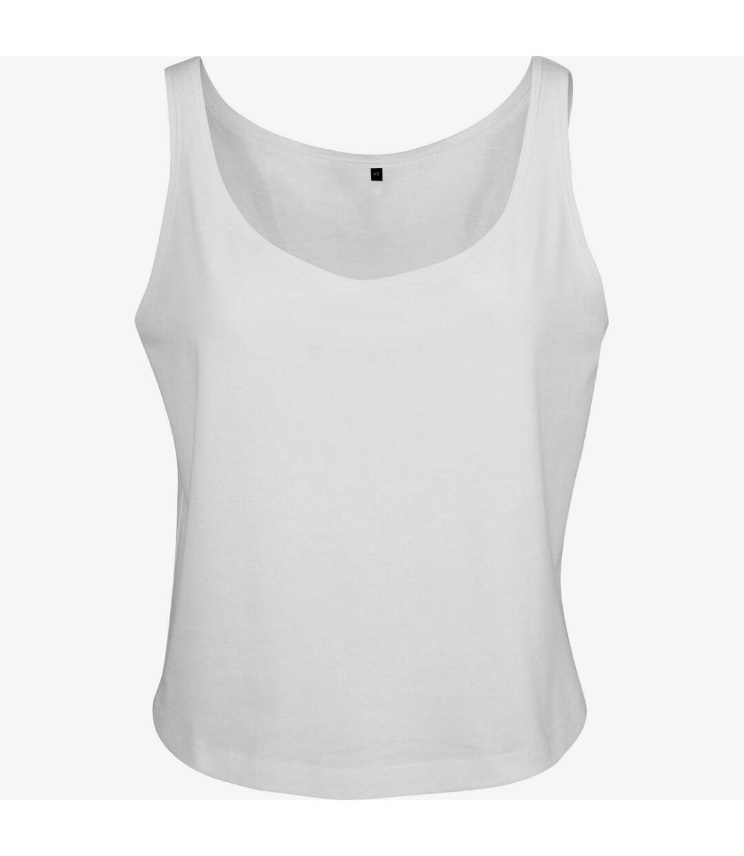 Womens/ladies oversized sleeveless tank top white Build Your Brand