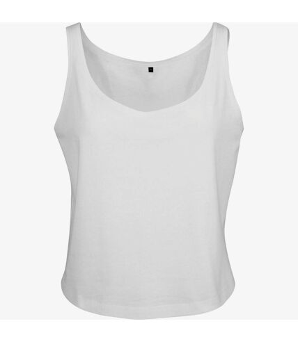 Build Your Brand Womens/Ladies Oversized Tank Top (White) - UTRW6088