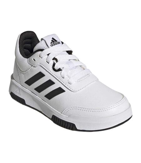 Boys Tensaur 3 Leather Trainers White Black Adidas