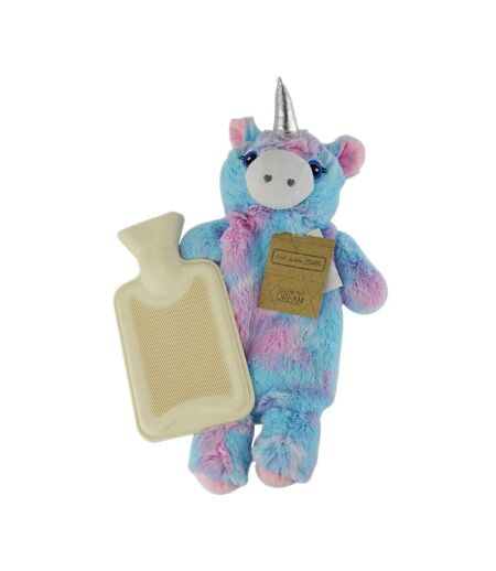 Unicorn - Bouteille d'Eau Chaude avec Housse Arc De Ciel