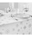 Nappe Antitache Imprimé Astrelia 140x240cm Blanc & Argent-3