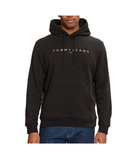 Sweat à Capuche Noir Homme Tommy Hilfiger Linear Gold - L