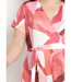Robe longue cache-coeur ceinturée imprimée-3