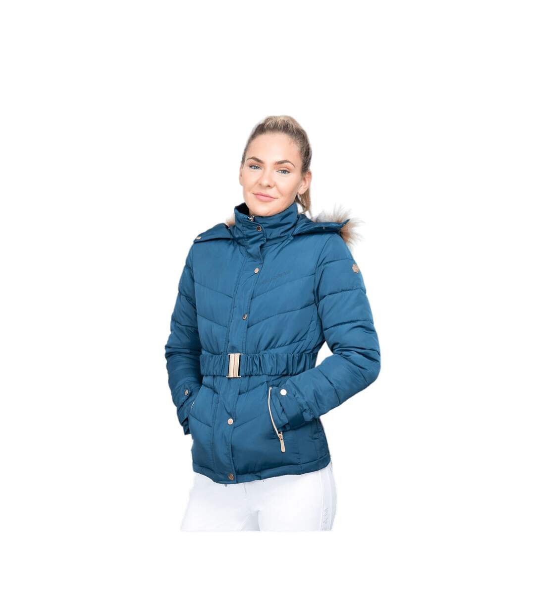 Womens/ladies cornhill padded jacket cool slate blue Coldstream-1